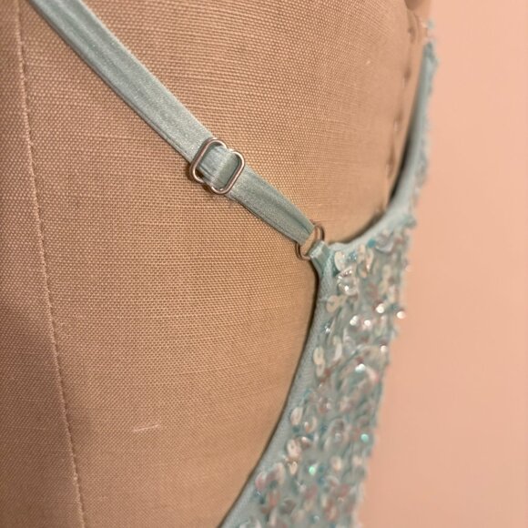 Mint Ombre Sequin Dress - Picture 6 of 7